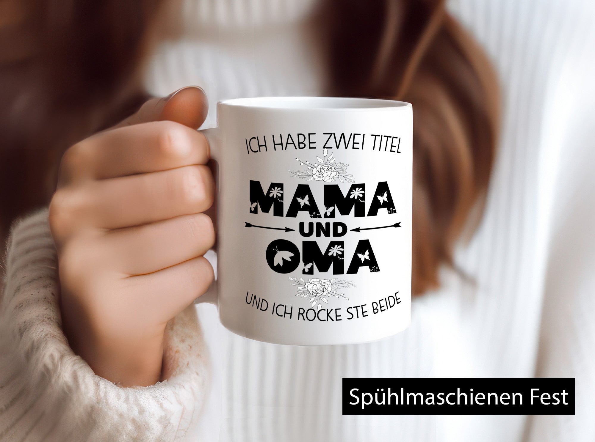 Ich hab zwei Titel mama und Oma | großmutter lustiger Spruch Geschenk Familie