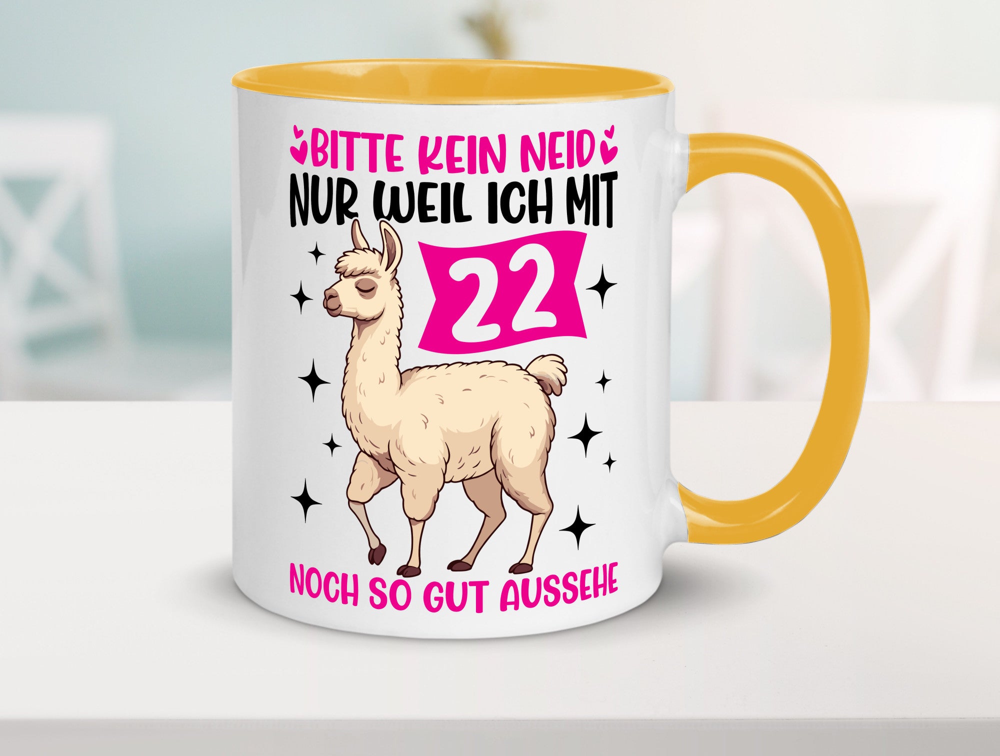 22. Geburtstag | 22 Jahre Lama gut aussehen lustig Geschenkidee Geschenk Tasse