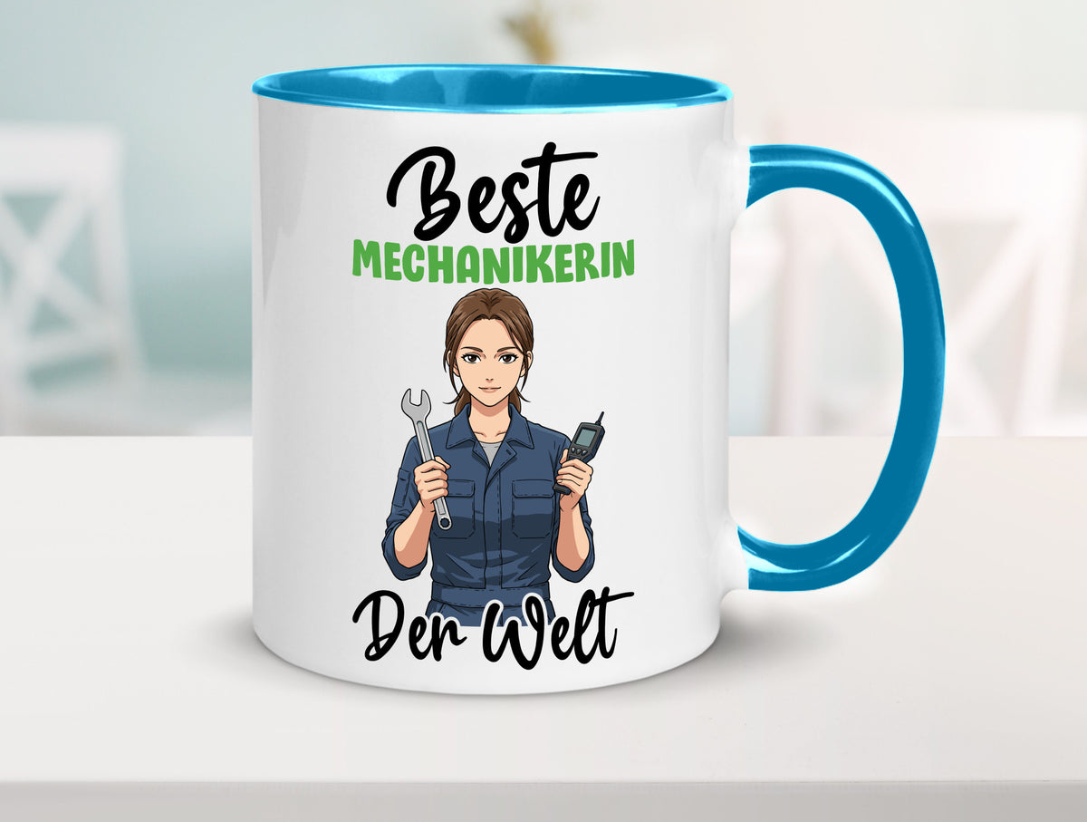 Beste Mechanikerin | KFZ v2 Humor Geschenkidee Tasse