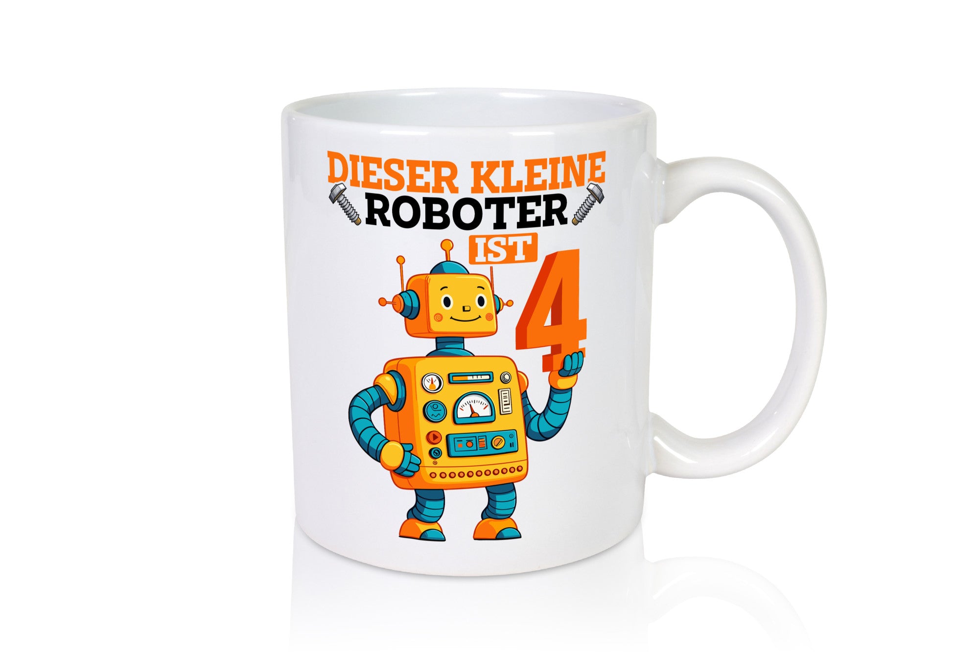 4. Geburtstag | 4 Jahre Roboter Junge Geschenkidee Humor Tasse
