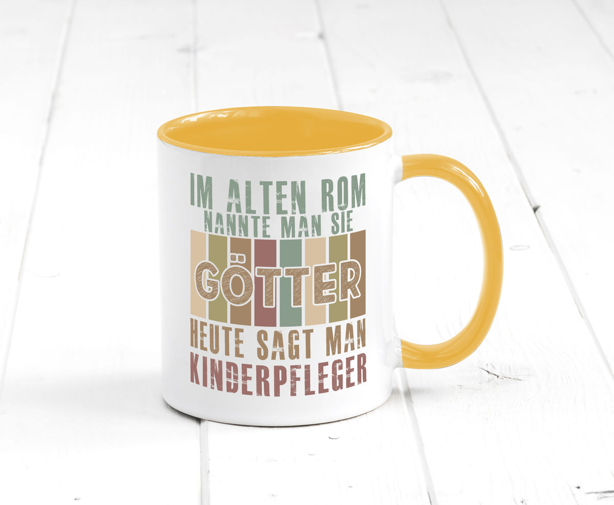 Heute sagt man: Kinderpfleger | Pfleger Kinder lustig Humor Geschenkidee Tasse