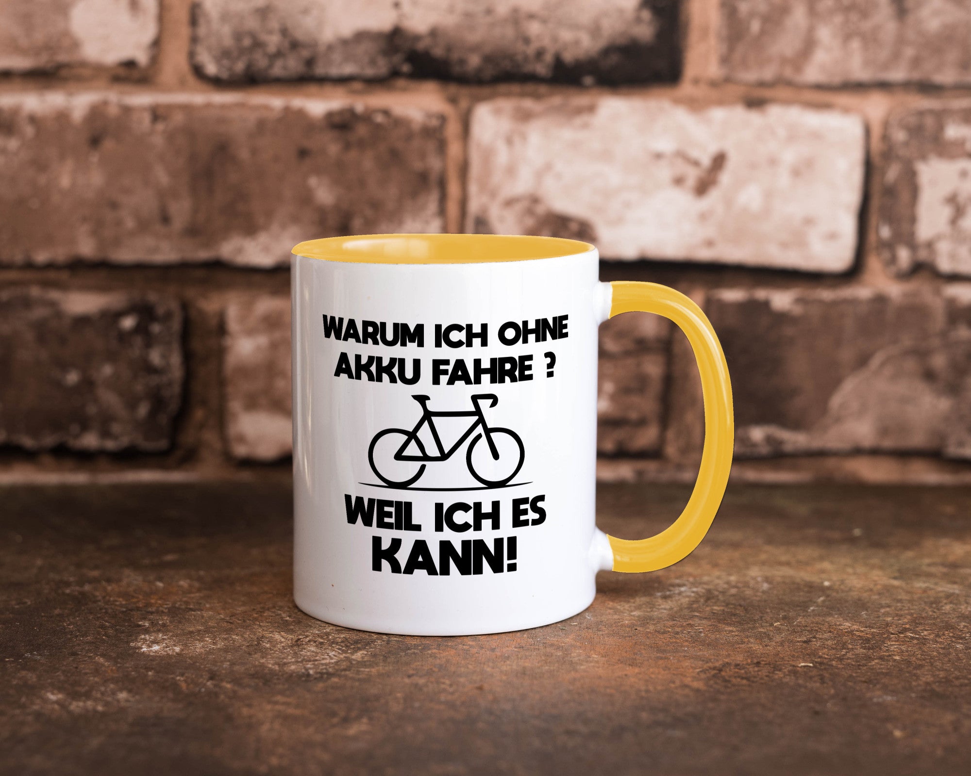 Warum ich ohne Akku fahre weil ichs kann | Radfahren Geschenk Humor