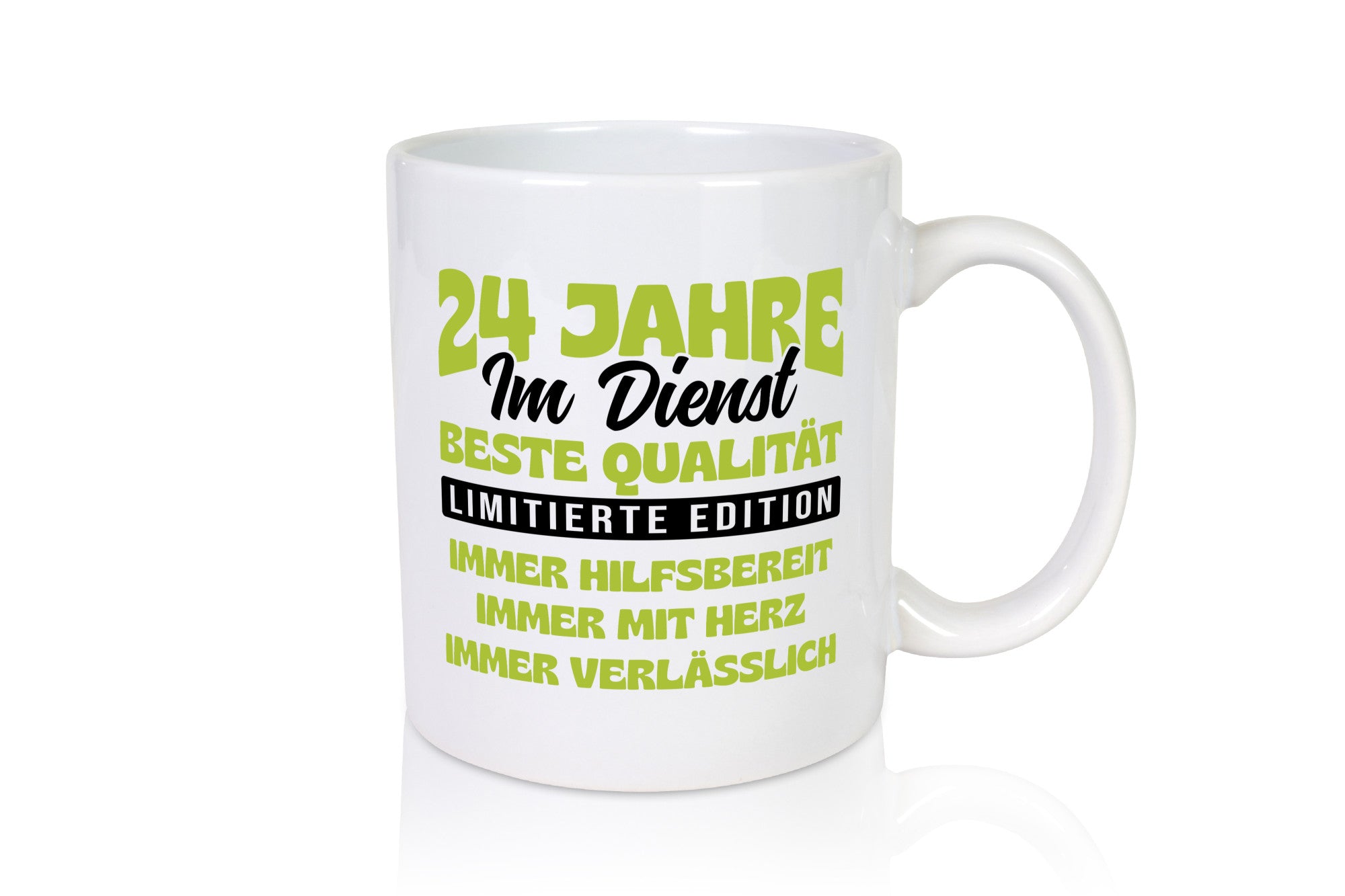 24 Jahre im Dienst | Jubiläum Arbeit v4 lustig Kollegen Büro Geschenk Tasse