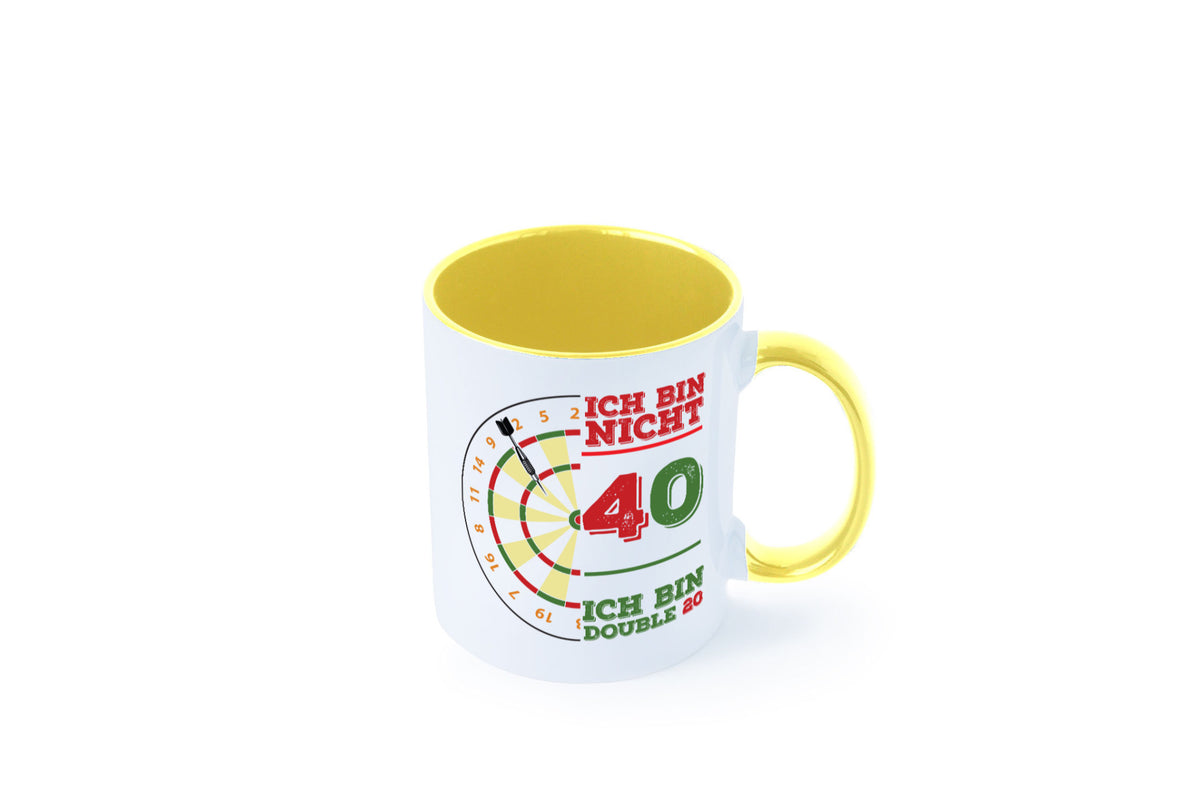 Ich bin nicht 40 double 80 | Dart spieler Geschenkidee Humor Tasse