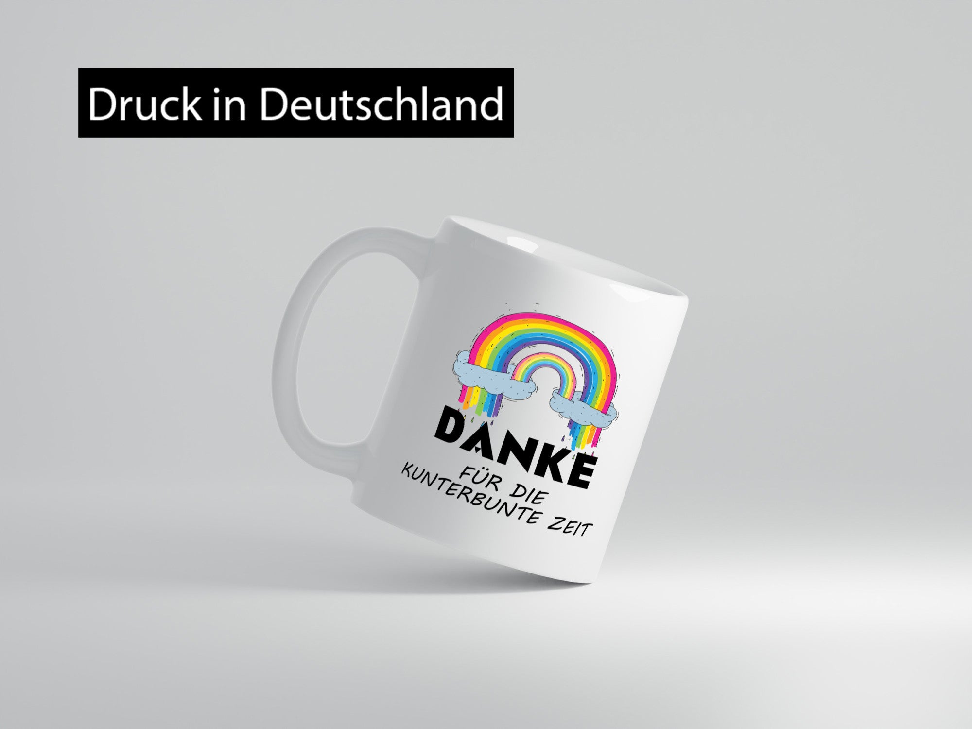 Danke für die Kunderbunte Zeit | Regenbogen lustiger Spruch Geschenk Humor