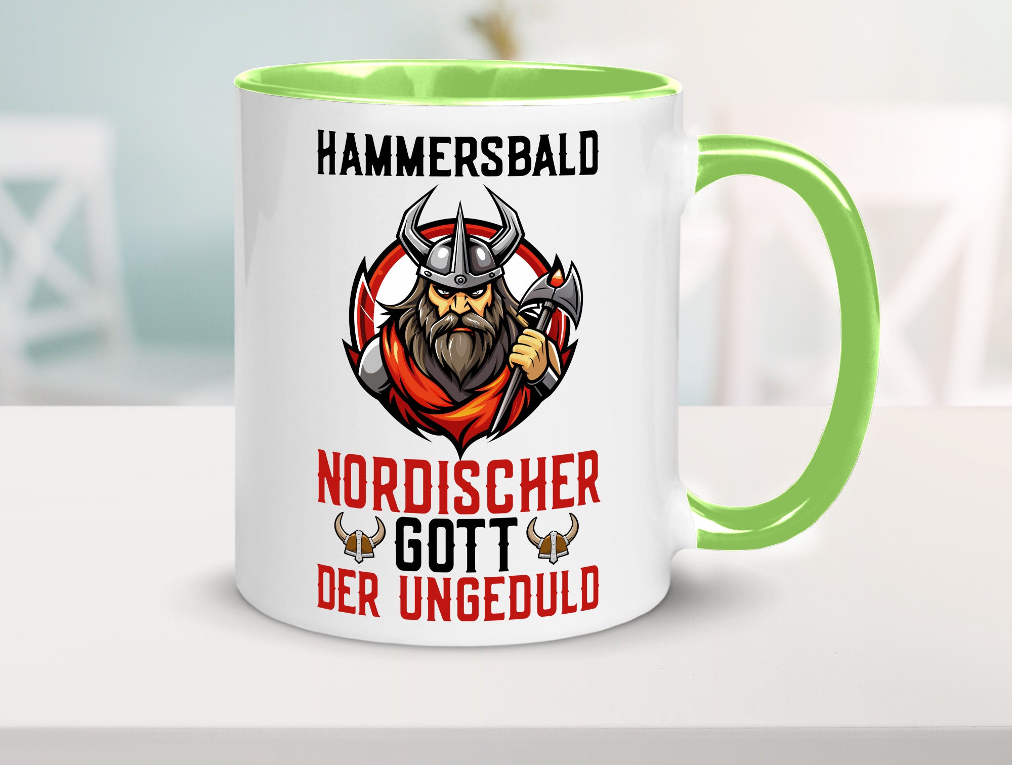 Hammersbald Nordischer Gott der ungeduld Humor Geschenkidee Tasse