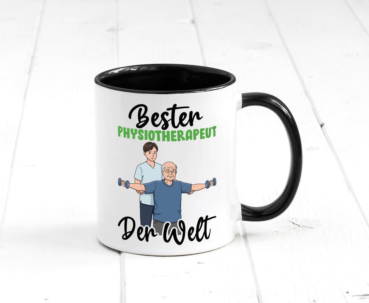 Bester Physiotherapeut v3 Geschenk Humor Geschenkidee lustiger Spruch Tasse
