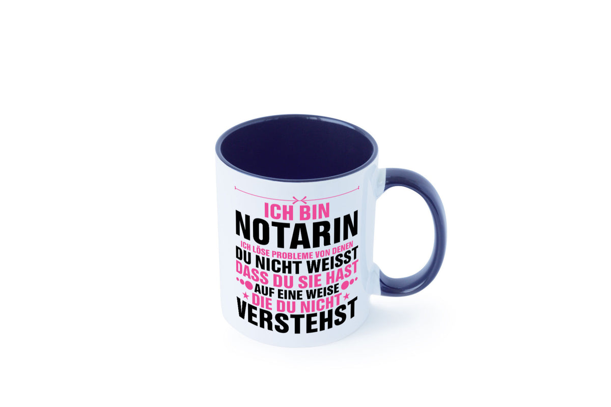 Löse Probleme: Notarin | Juristin v2 lustiger Spruch Geschenk Humor Tasse