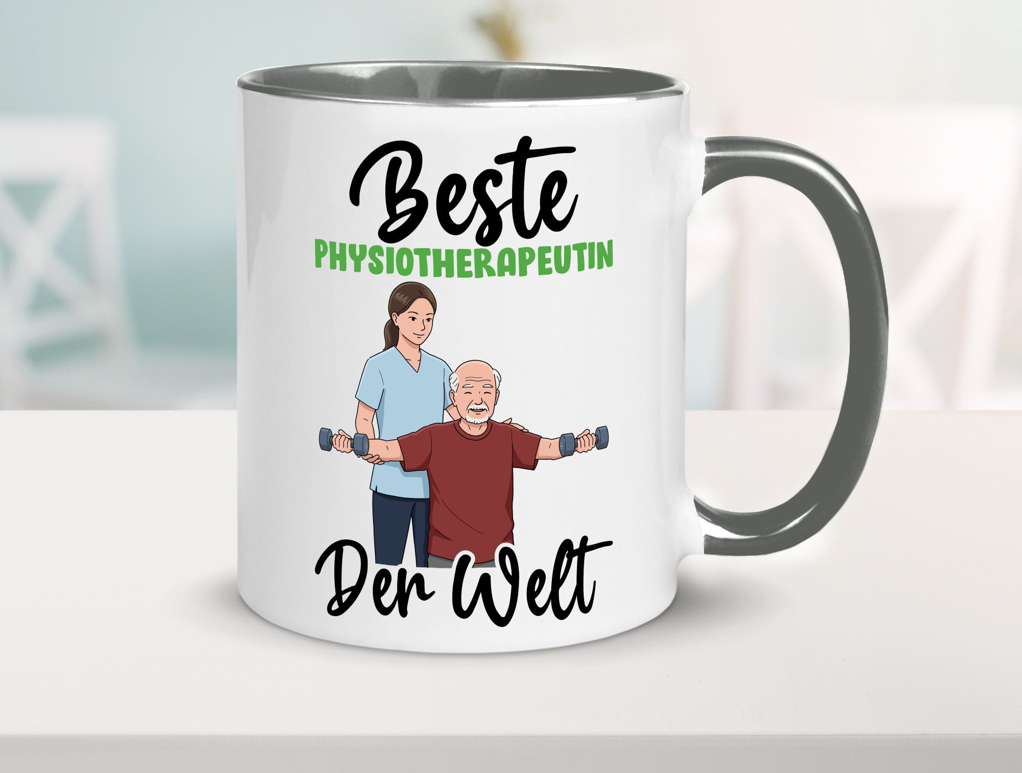 Beste Physiotherapeutin v3 lustig Humor Geschenkidee Geschenk Tasse