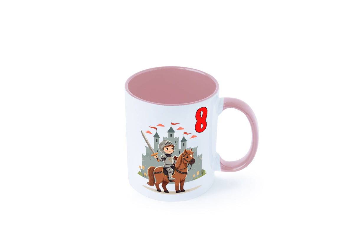8. Geburtstag | 8 Jahre Ritter Junge Schloss Geschenk Geschenkidee lustiger Tasse