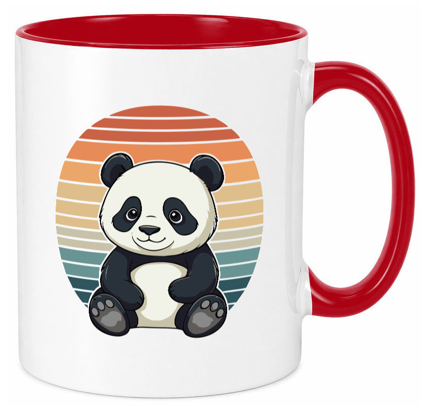 Panda Bär | Retro Vintage sunset v2 lustiger Spruch Geschenk Humor Geschenkidee Tasse