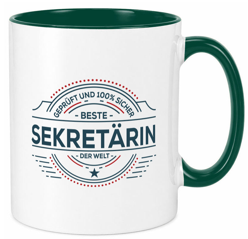 Geprüft und sicher: Sekretärin | Büro Geschenk Arbeit Kollegen lustiger Spruch