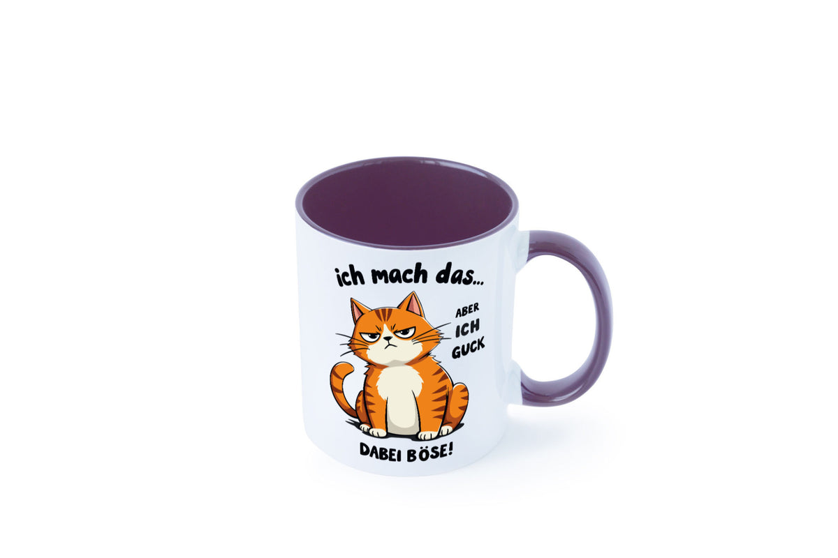 Ich guck dabei Böse | Katze Ironie Geschenk Tierliebhaber Humor lustiger Spruch Tasse