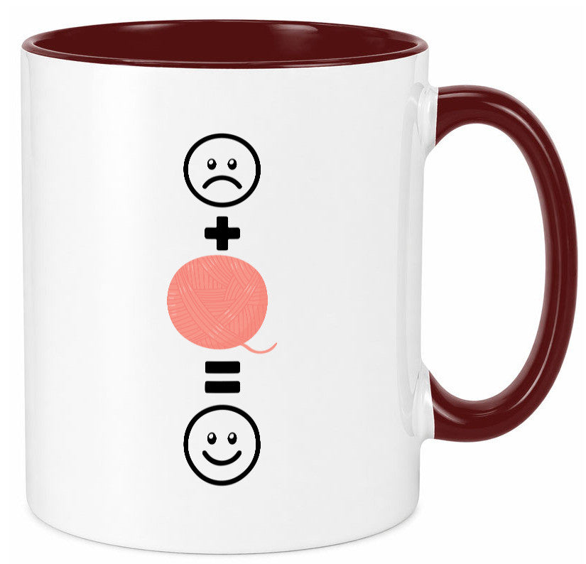 Wolle | Häkeln |Glücklich Geschenk Humor Geschenkidee lustiger Spruch Tasse