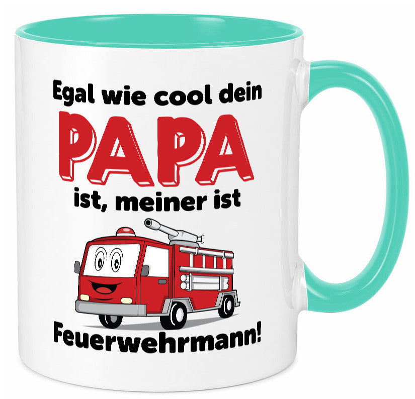 Cooler Papa | Feuerwehrmann Bester der Welt Humor Geschenkidee Tasse