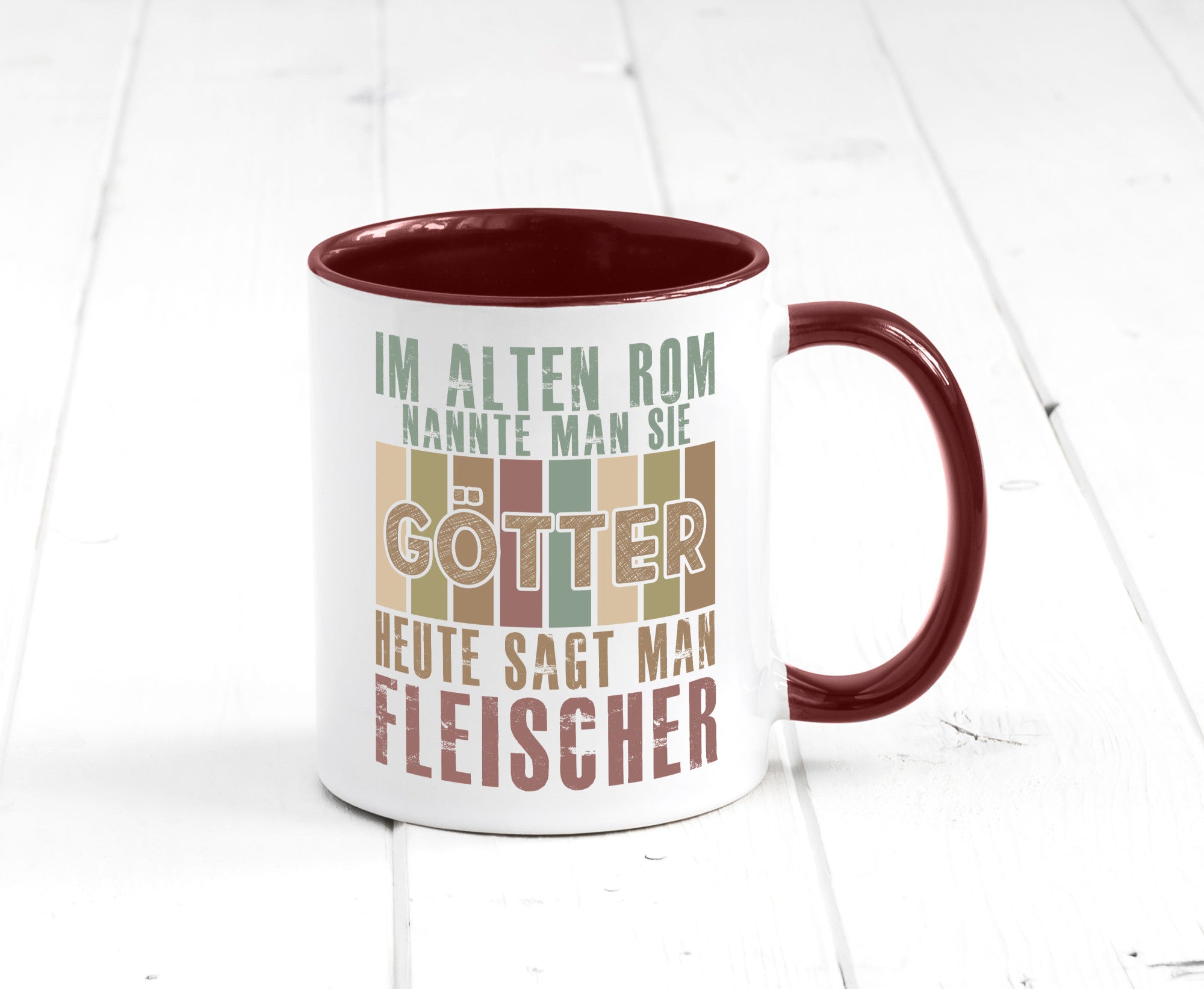 Heute sagt man: Fleischer | Schlachterei Humor Geschenkidee Tasse