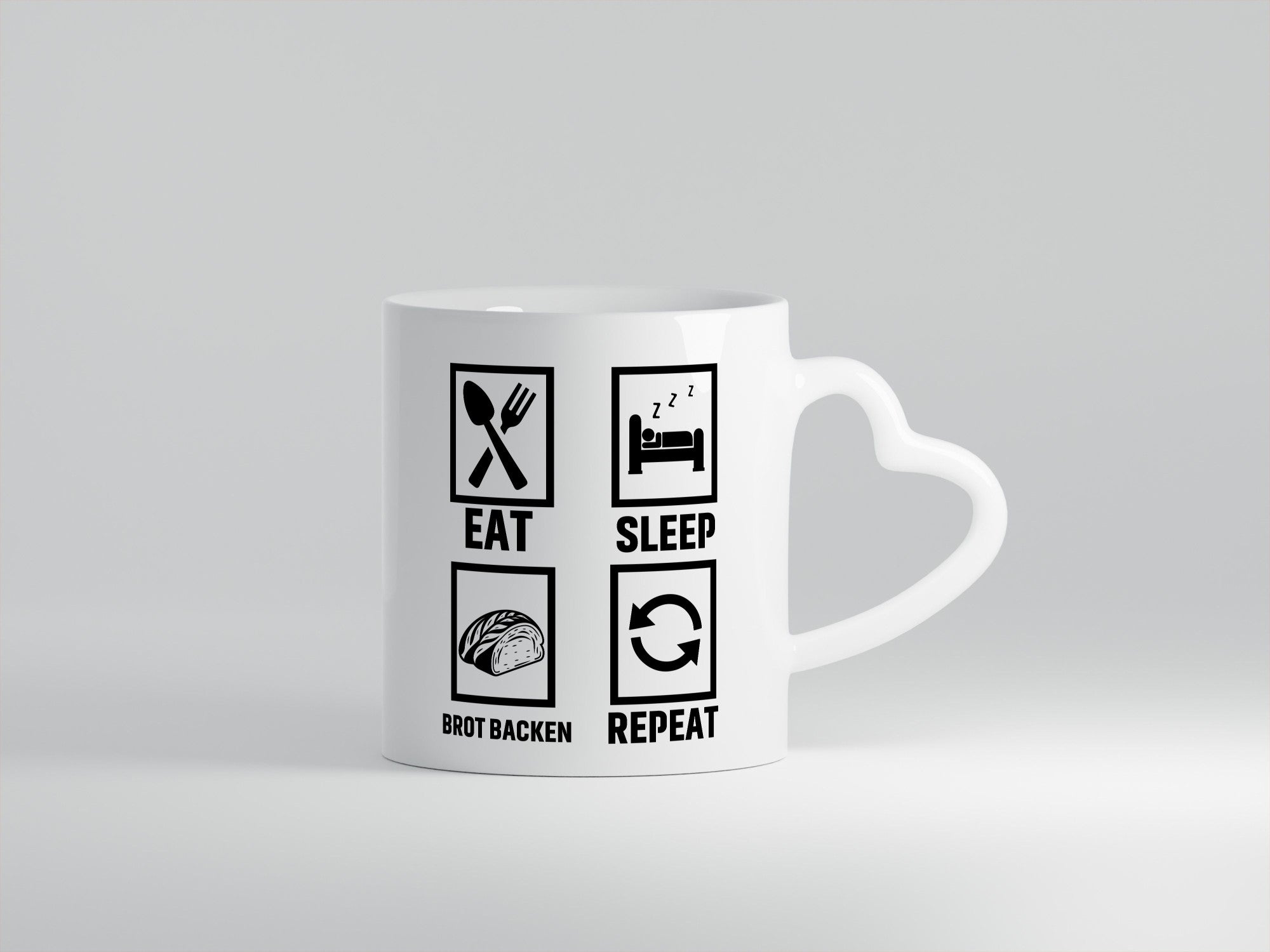 Eat sleep Brot backen repeat | Bäcker lustiger Spruch Geschenk Humor