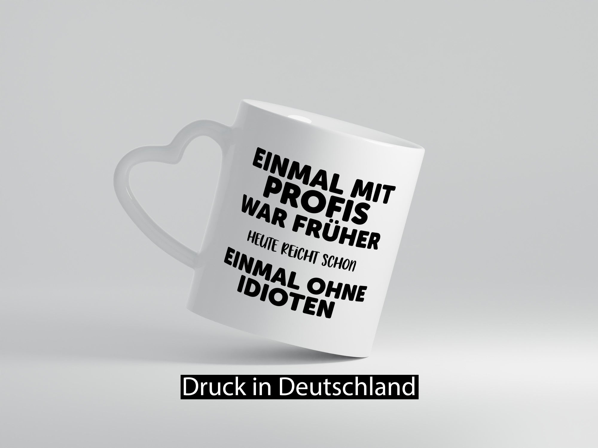 Früher mit Profis, heute ohne Idioten | Arbeit Sarkasmus Geschenk Kollegen Büro