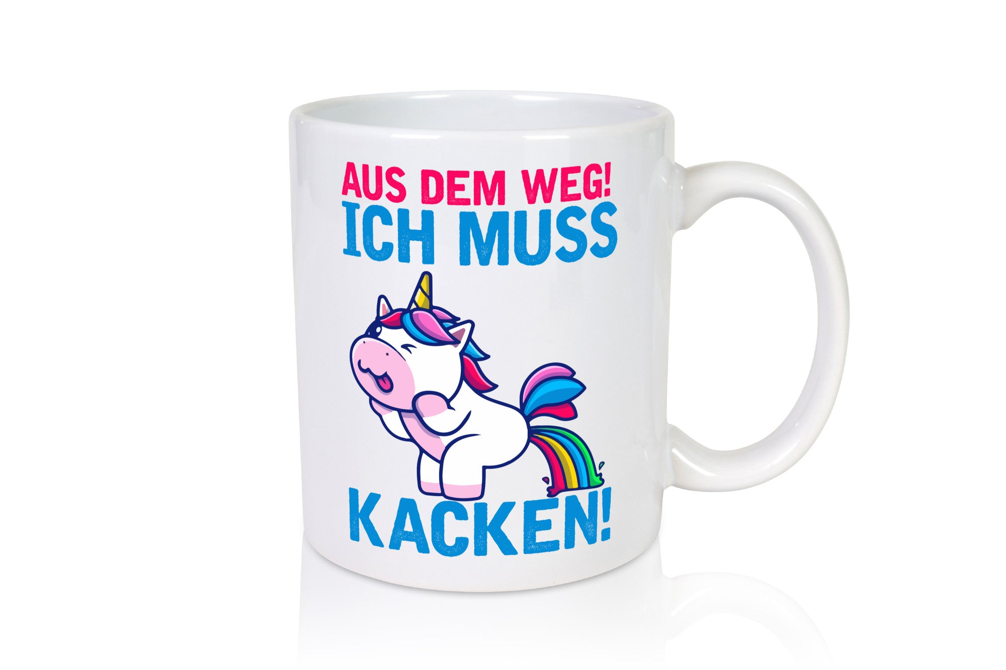 Aus dem weg ich muss Kacken | Einhorn Pupsen lustig Humor Geschenkidee Geschenk