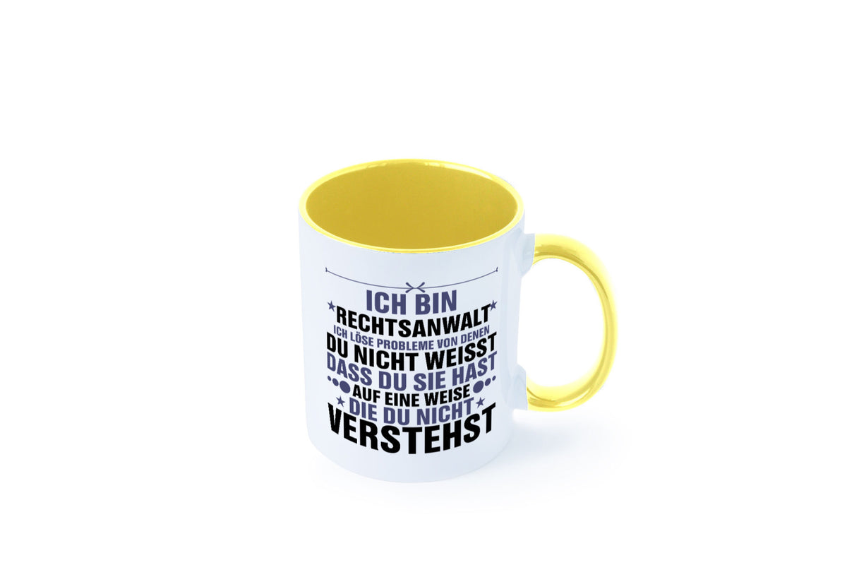 Löse Probleme: Rechtsanwalt | Anwalt Jurist v2 lustig Humor Geschenkidee Tasse