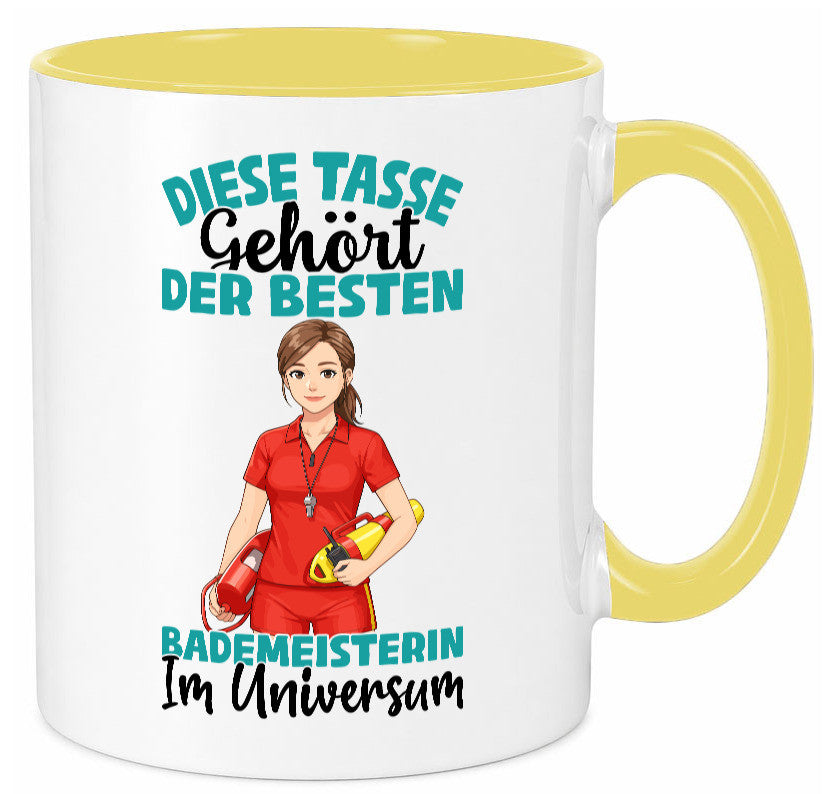 Im Universum: Bademeisterin | Schwimmmeisterin Geschenk Humor Geschenkidee Tasse