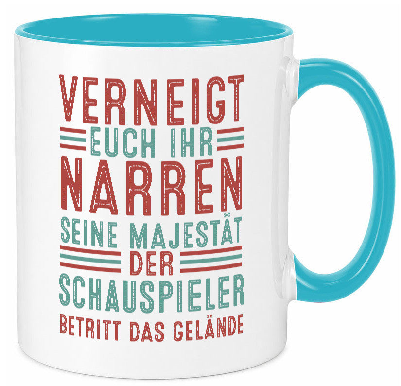 Verneigt euch: Schauspieler | Theater lustig Humor Geschenkidee Geschenk Tasse