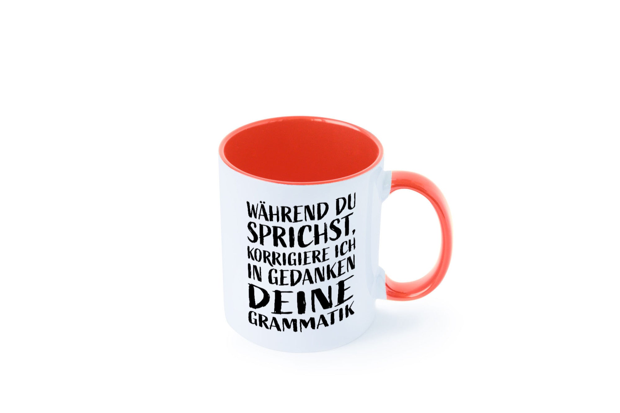 Während du sprichst, Grammatik korrigieren lustiger Spruch Geschenk Humor
