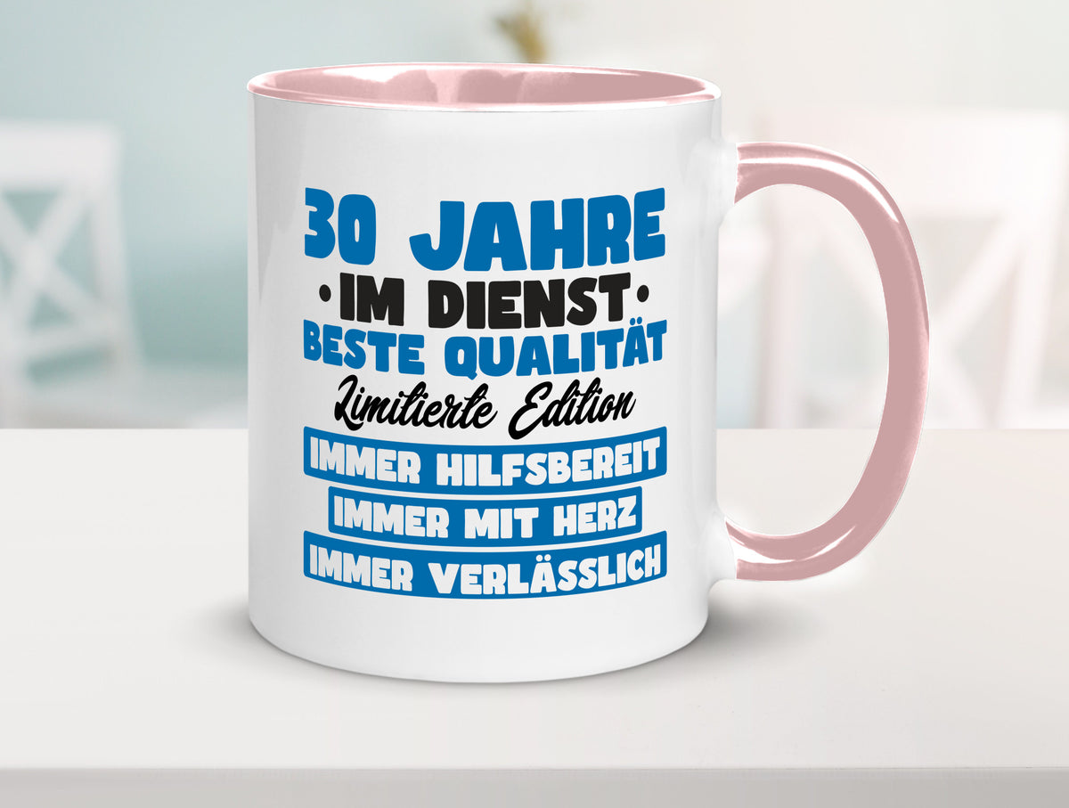 30 Jahre im Dienst | Jubiläum Arbeit v7 lustig Kollegen Büro Geschenk Tasse