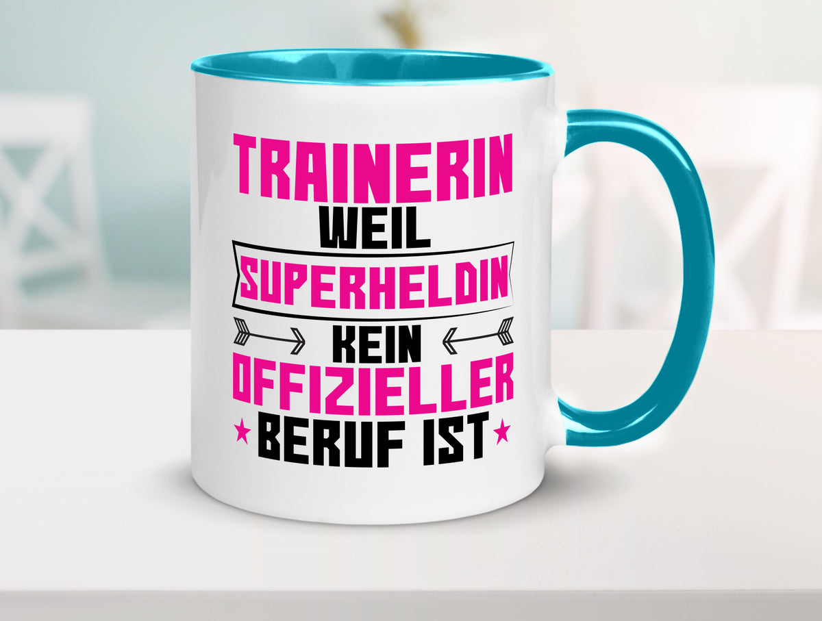 Superheldin Trainerin | Sportverein Humor Geschenkidee Tasse