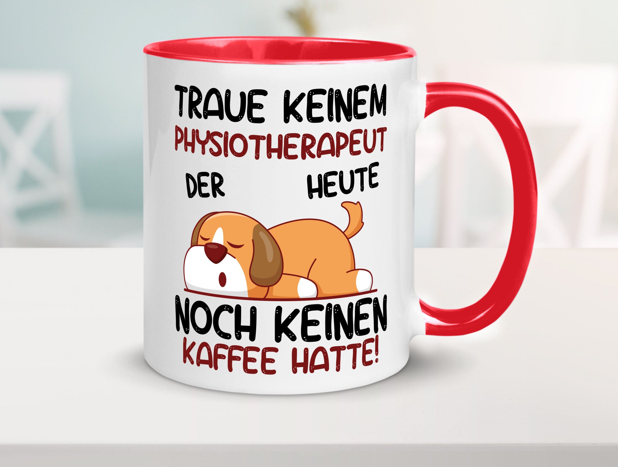 Traue keinem Physiotherapeut lustiger Spruch Geschenk Humor Geschenkidee Tasse