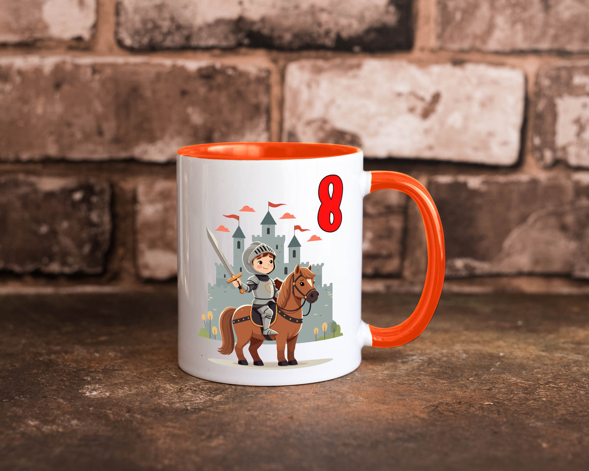 8. Geburtstag | 8 Jahre Ritter Junge Schloss Geschenk Geschenkidee lustiger Tasse