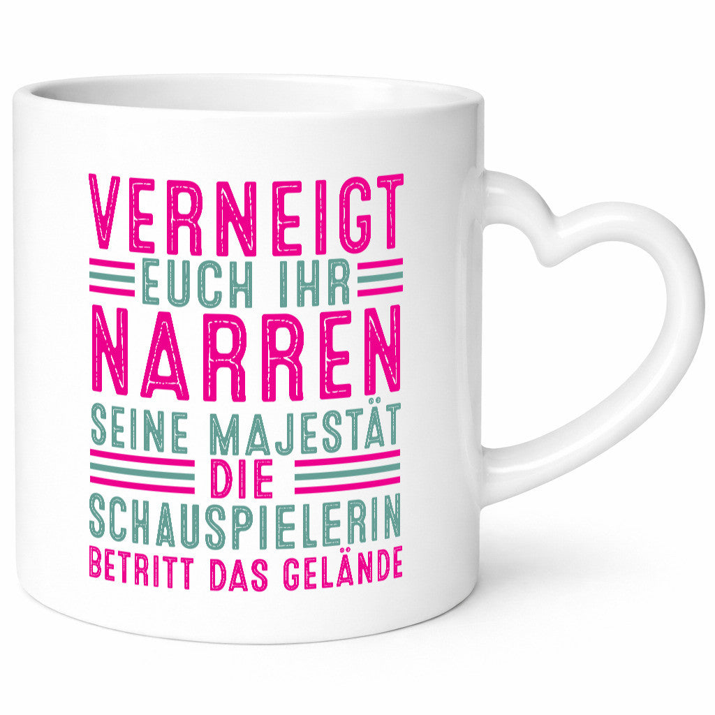 Verneigt euch: Schauspielerin | Theater Humor Geschenkidee Tasse