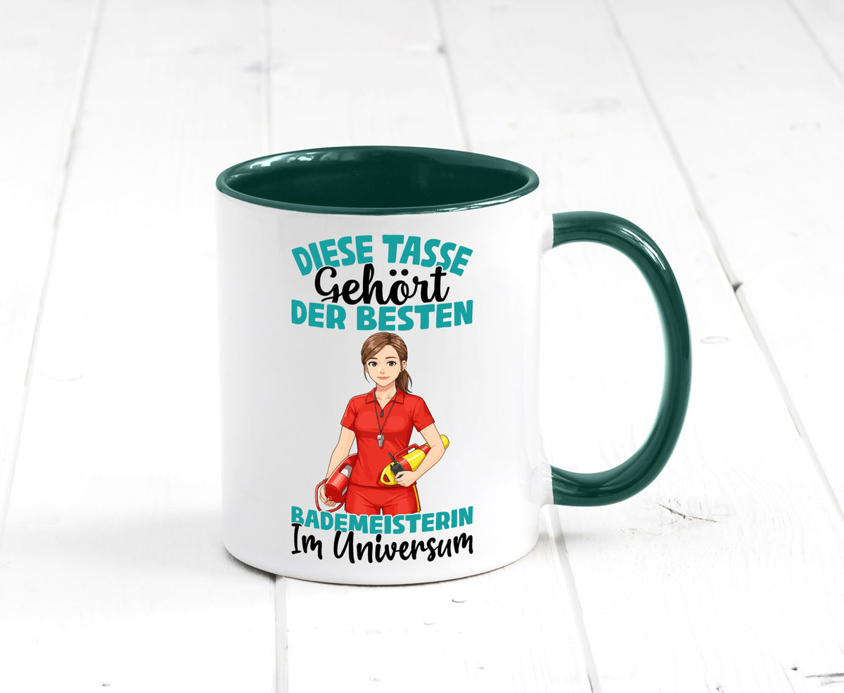 Im Universum: Bademeisterin | Schwimmmeisterin Geschenk Humor Geschenkidee Tasse