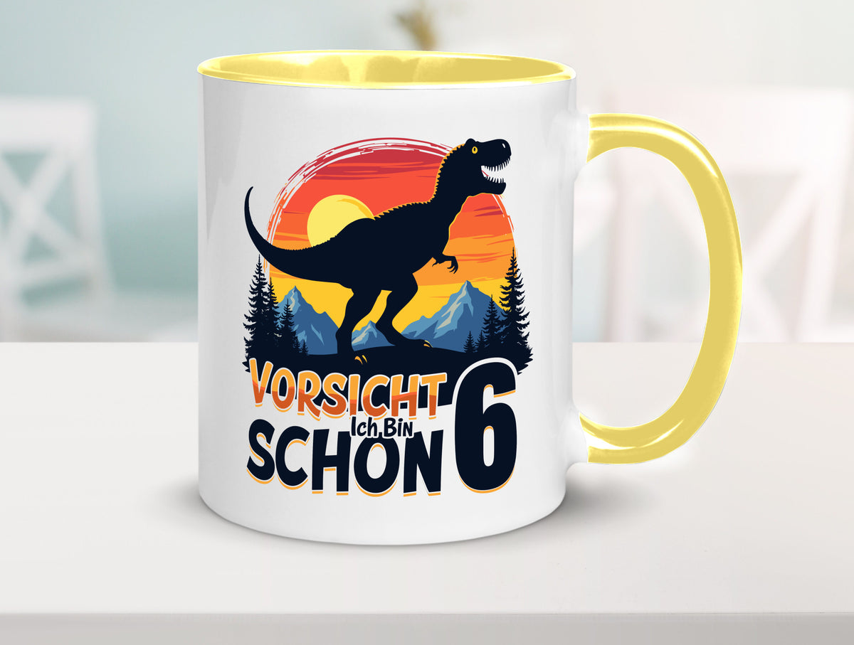 6. Geburtstag | 6 Jahre Dinosaurier Geschenkidee Humor Tasse