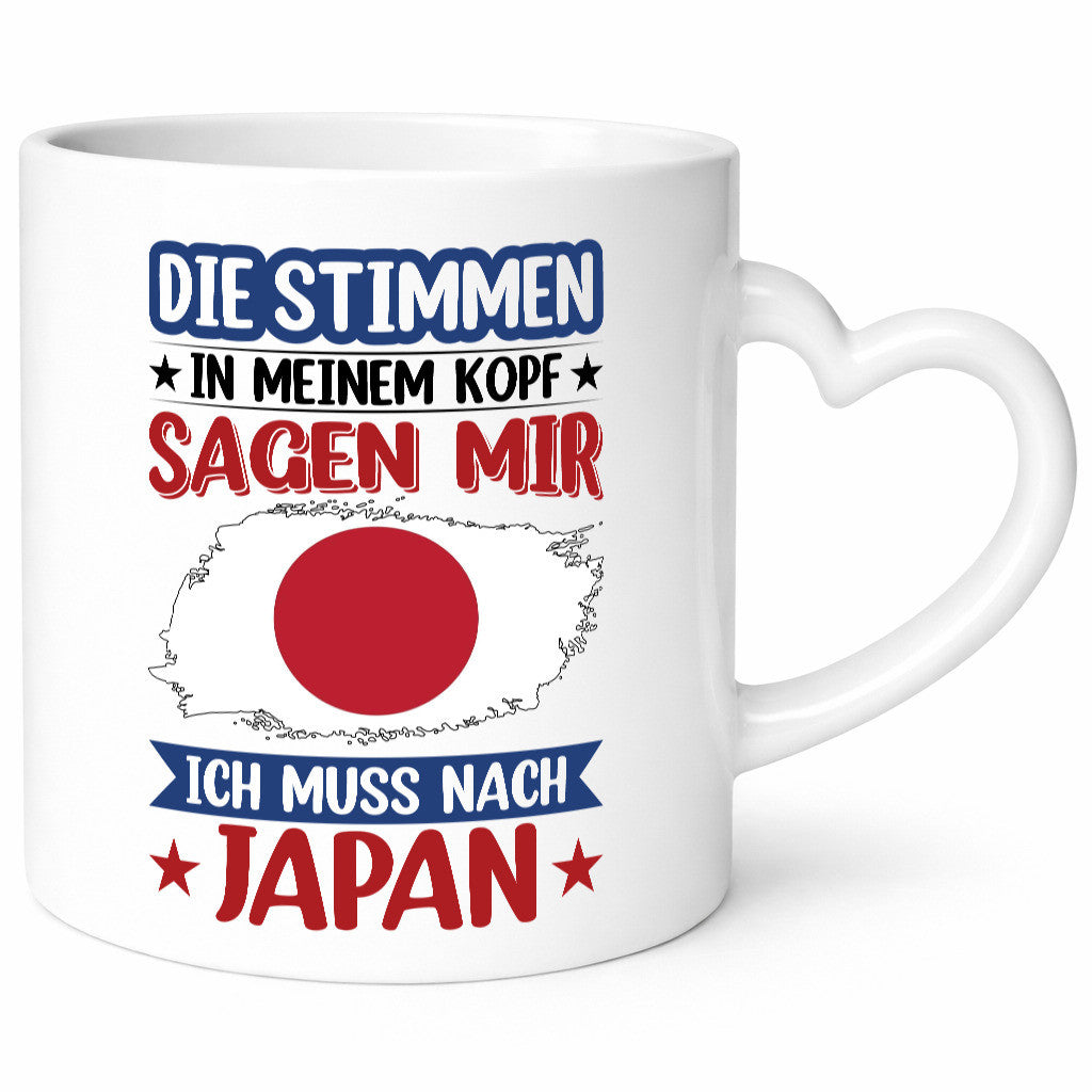 Japan | Urlaub Stimmen in meinem Kopf Traumland Geschenkidee Humor Tasse
