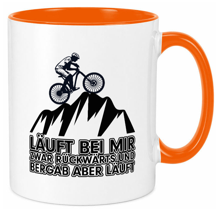 Läuft bei mir | Pechvogel Tasse Radfahrer Statement Humor Geschenkidee