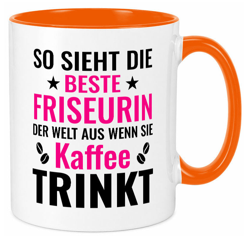 Kaffee trinkt: Friseurin | Friseuse Frisörin lustig Humor Geschenkidee Geschenk