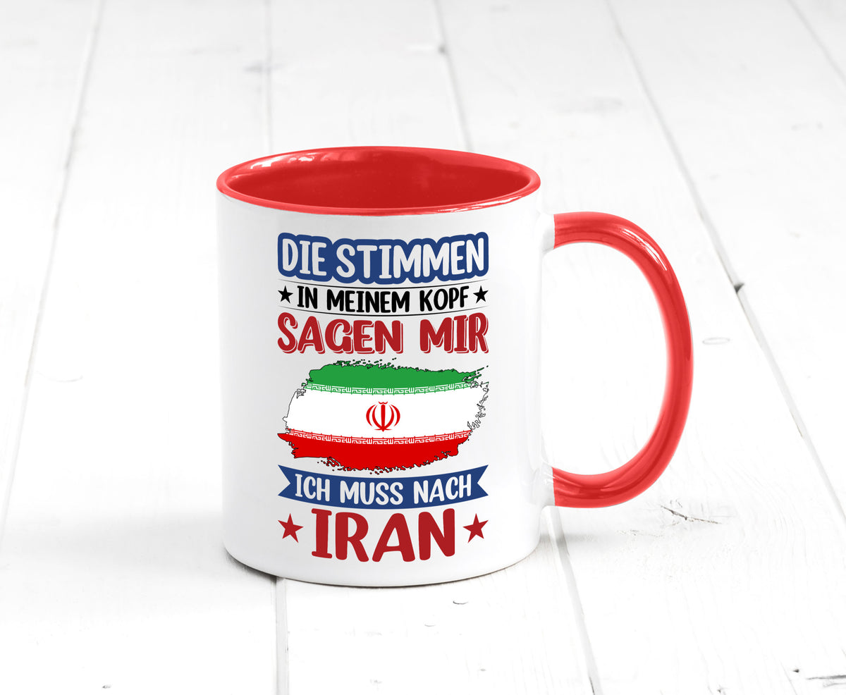 Iran | Urlaub Stimmen in meinem Kopf Traumland Humor Geschenkidee Tasse