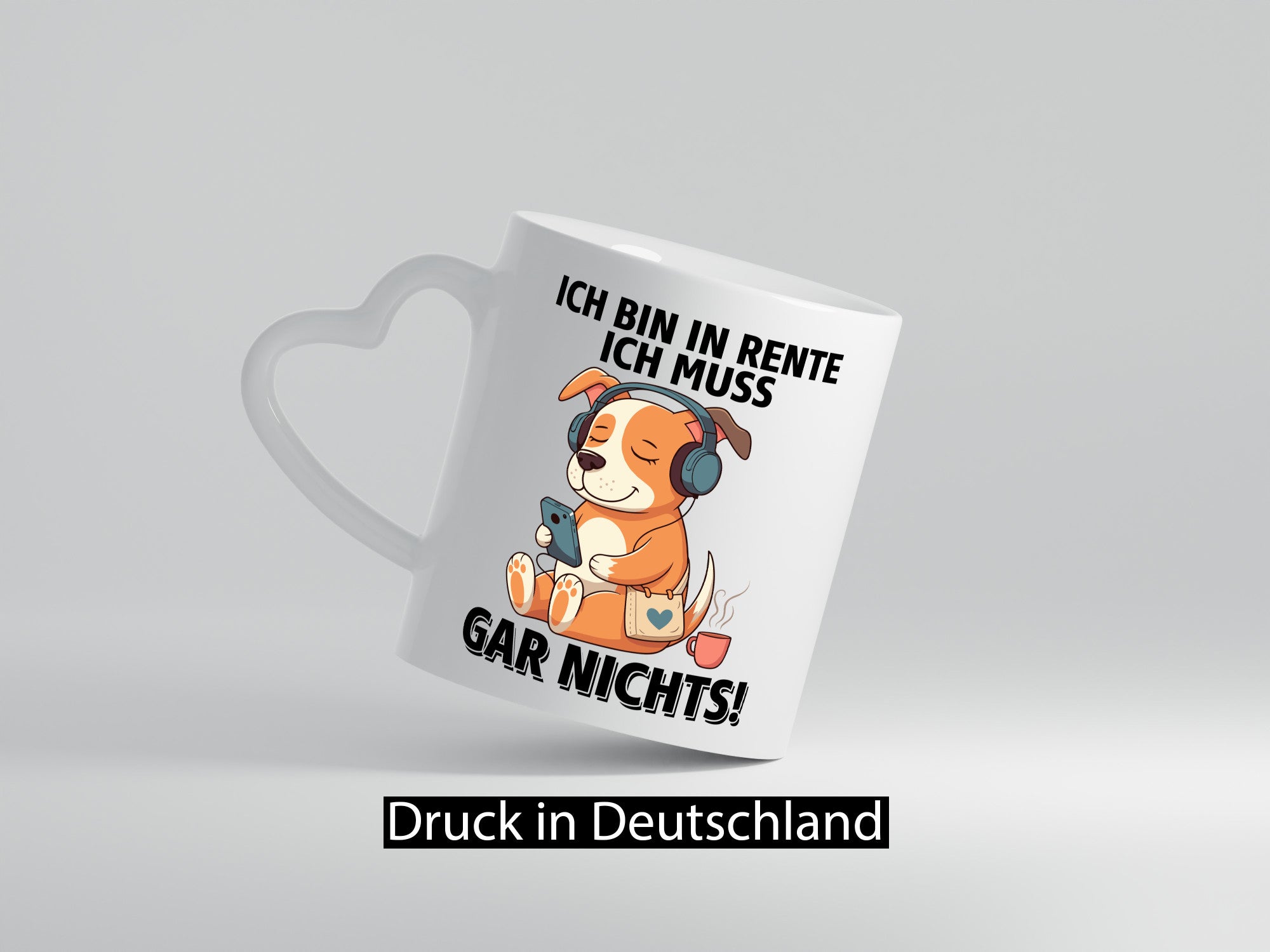 Ich bin in Rente muss gar nix | Rentner Ruhestand lustig Jubiläum Geschenk Tasse