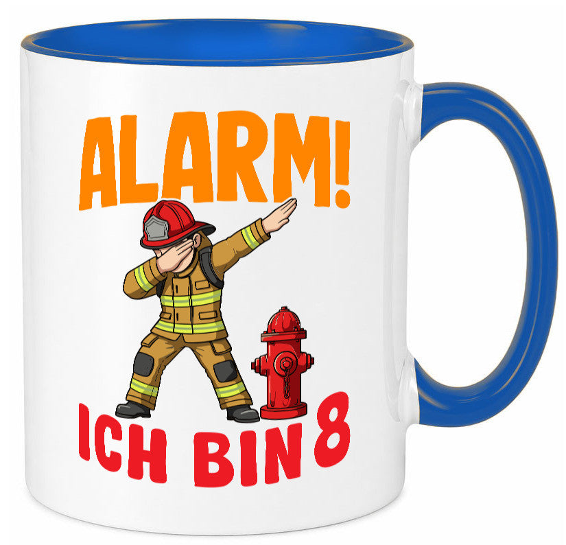 8. Geburtstag | 8 Jahre Feuerwehr Junge lustig Geschenkidee Geschenk Tasse
