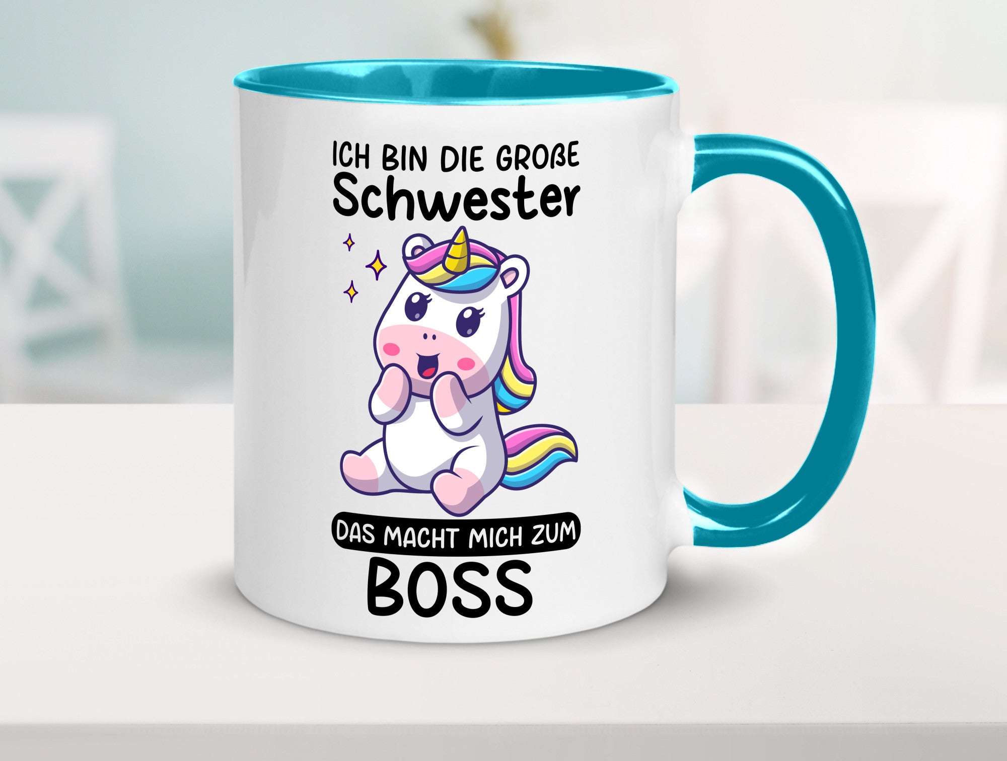 Große schwester macht mich zum Boss | Einhorn Geschwister lustiger Spruch