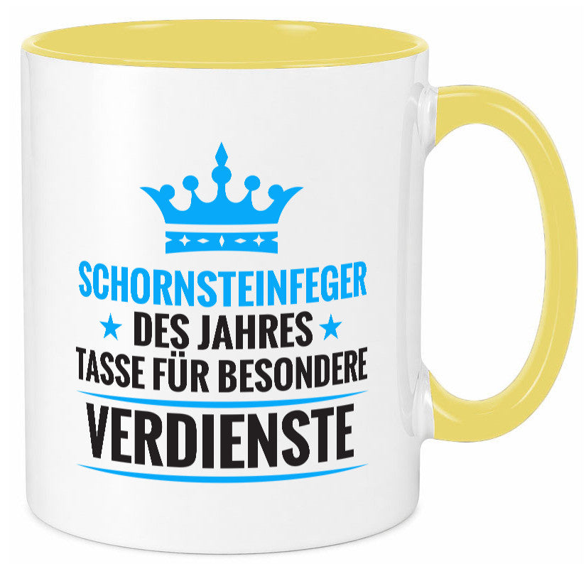Besonderer Verdienst: Schornsteinfeger | Kaminkehrer Geschenkidee Humor Tasse