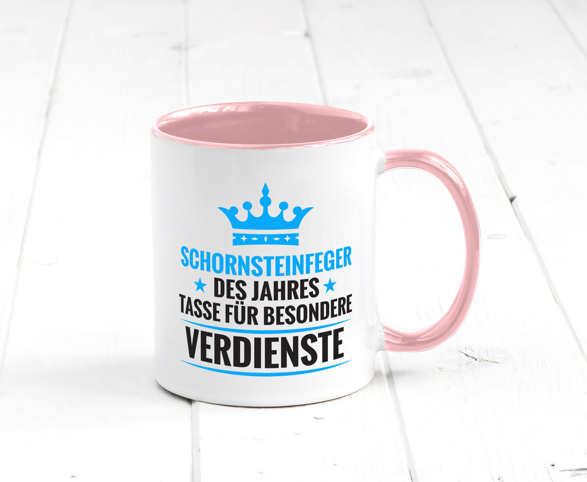 Besonderer Verdienst: Schornsteinfeger | Kaminkehrer Geschenkidee Humor Tasse