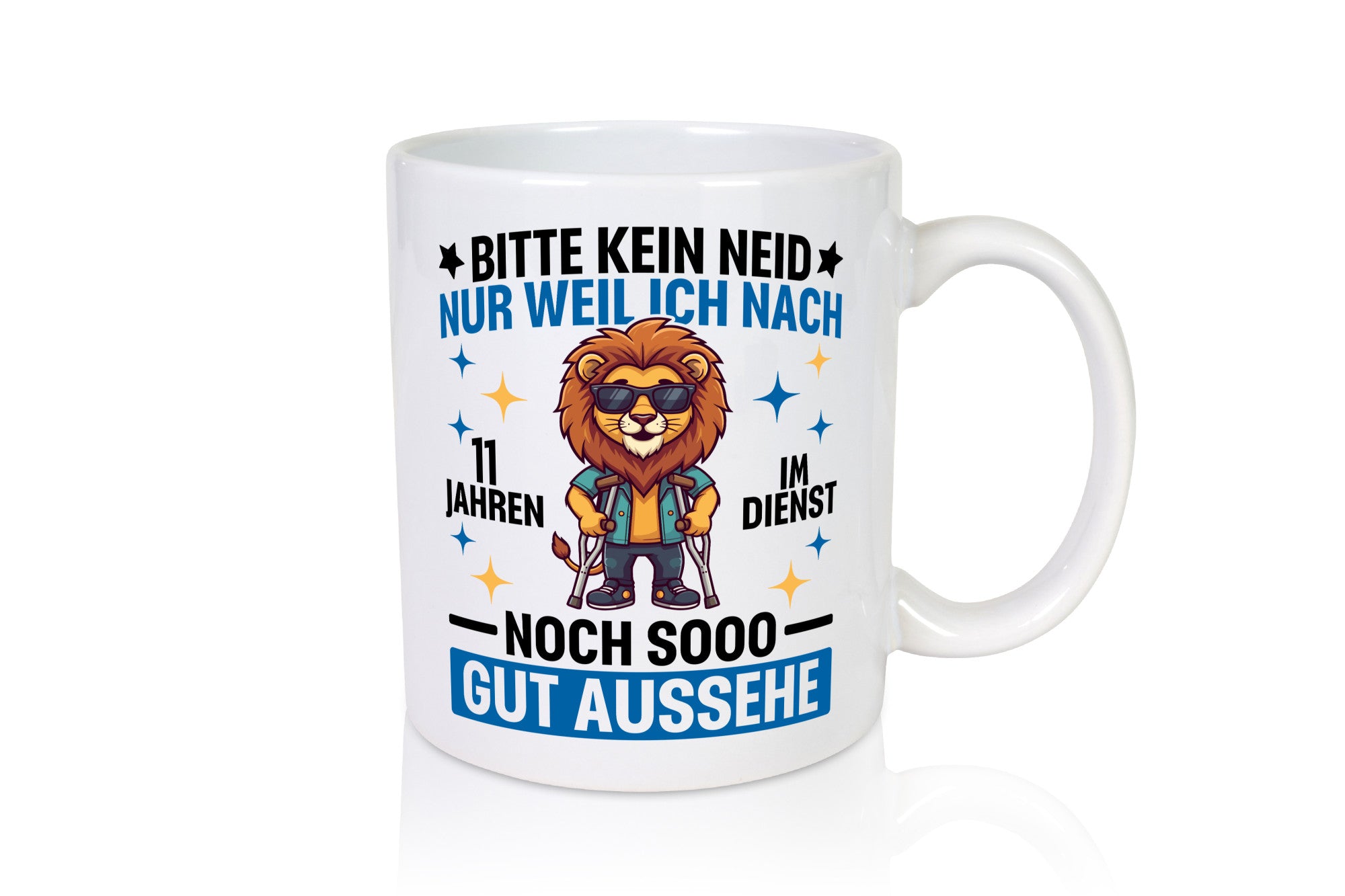 11 Jahre im Dienst | Arbeitsjubiläum Arbeit lustig Kollegen Büro Geschenk Tasse
