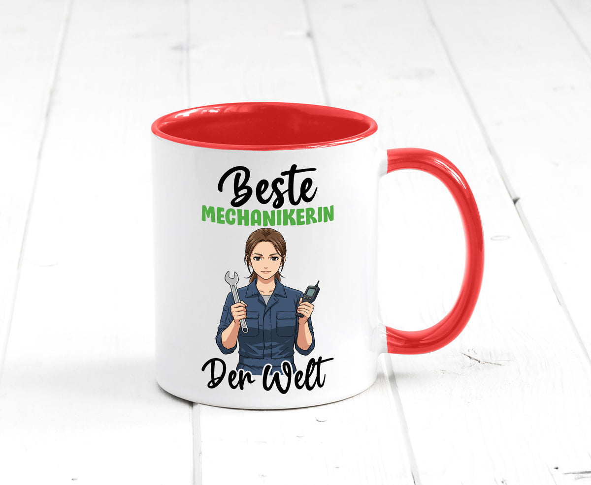 Beste Mechanikerin | KFZ v2 Humor Geschenkidee Tasse