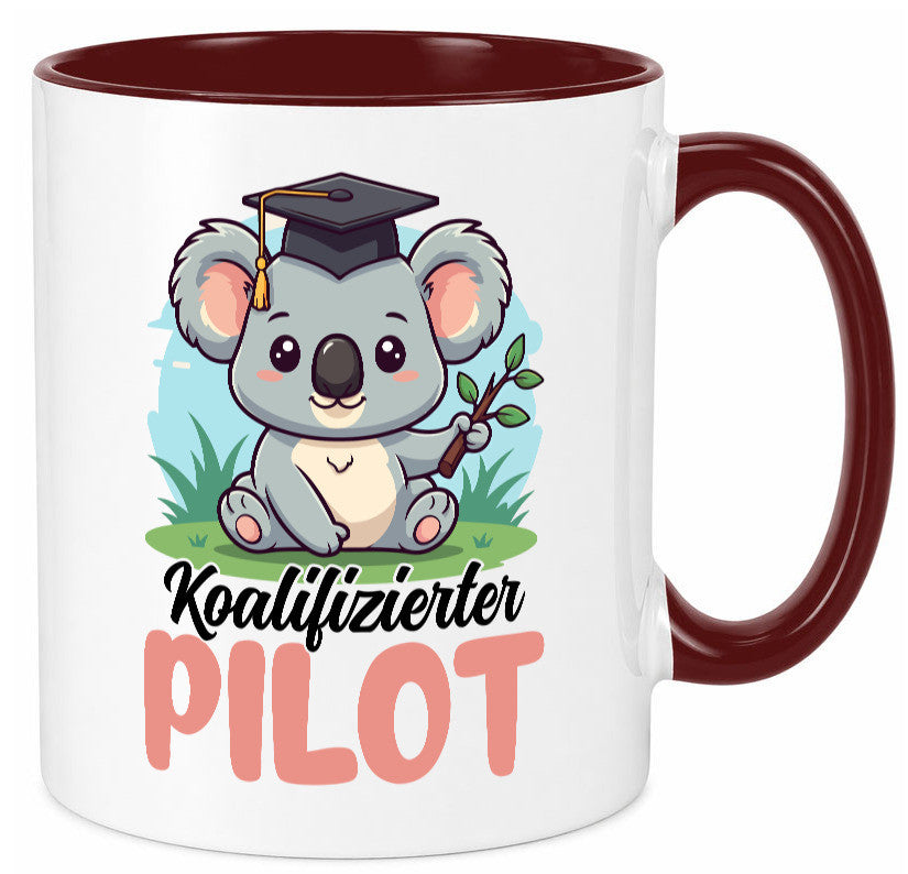 Koalifizierter Pilot | Flugzeug Piloten Humor Geschenkidee Tasse