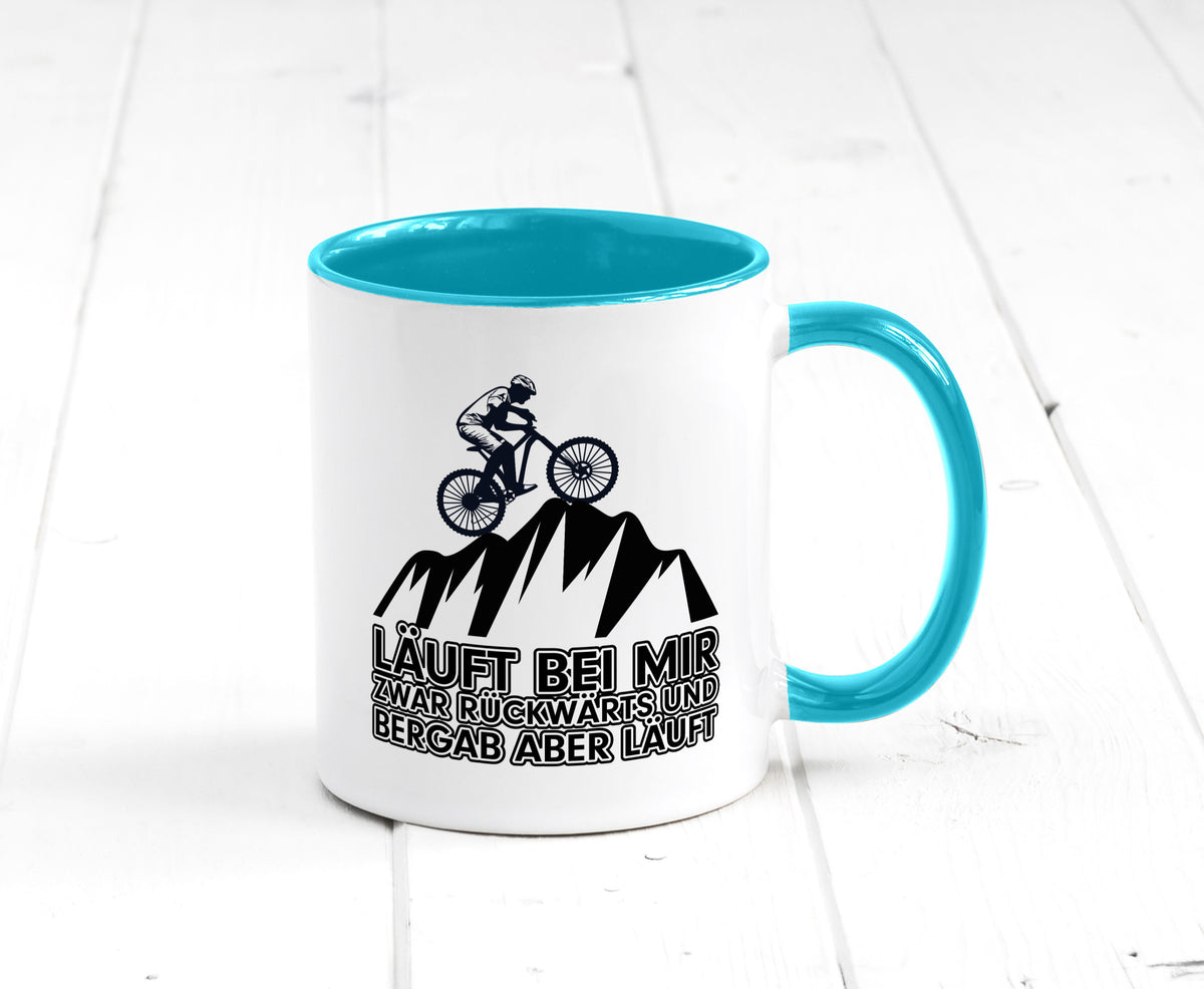 Läuft bei mir | Pechvogel Tasse Radfahrer Statement Humor Geschenkidee