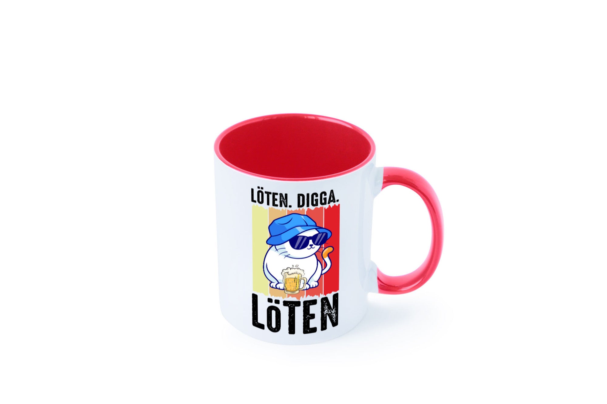 Löten Digga | Katze mit Bier Bierkatze Geschenk Tierliebhaber Humor lustiger