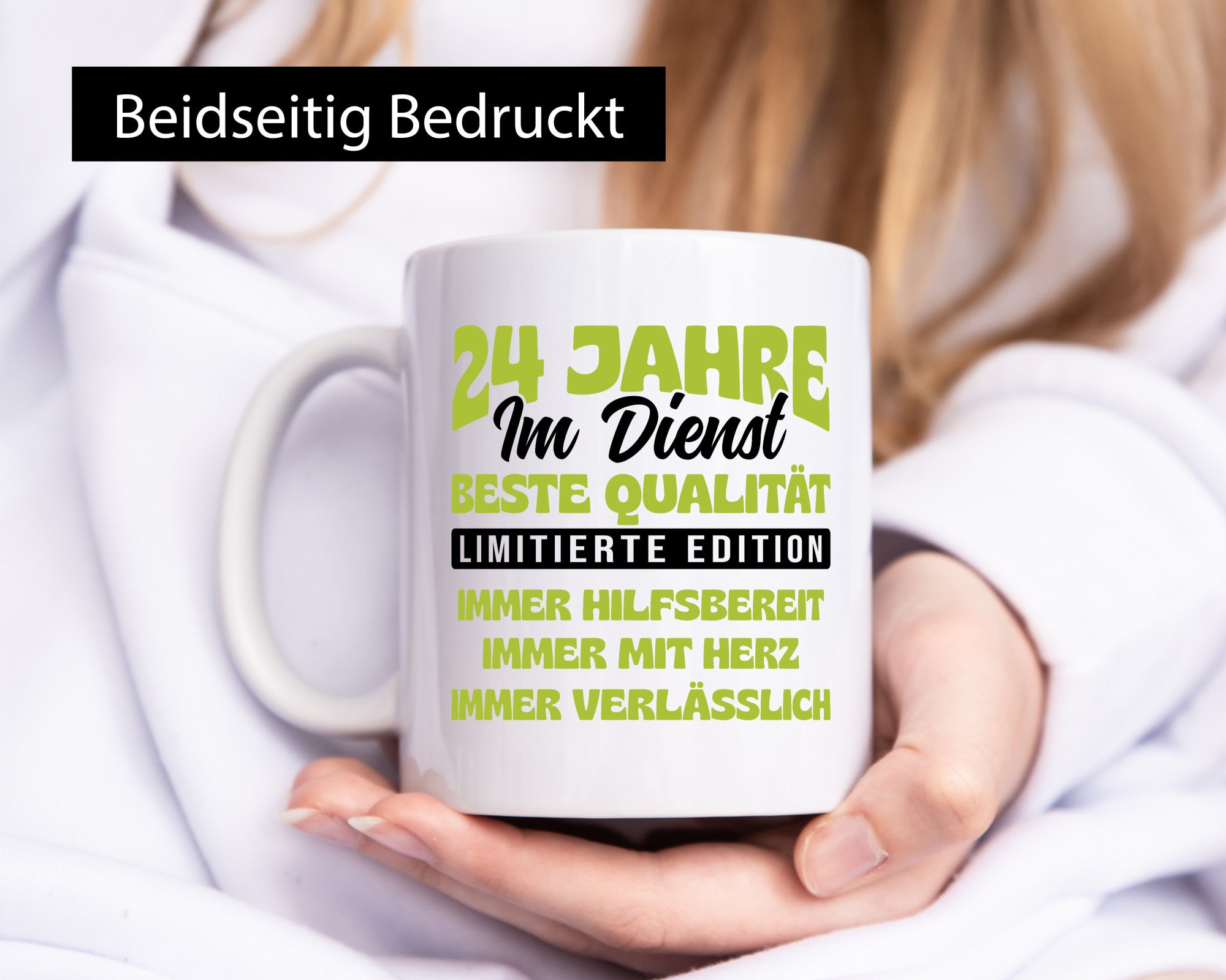 24 Jahre im Dienst | Jubiläum Arbeit v4 lustig Kollegen Büro Geschenk Tasse