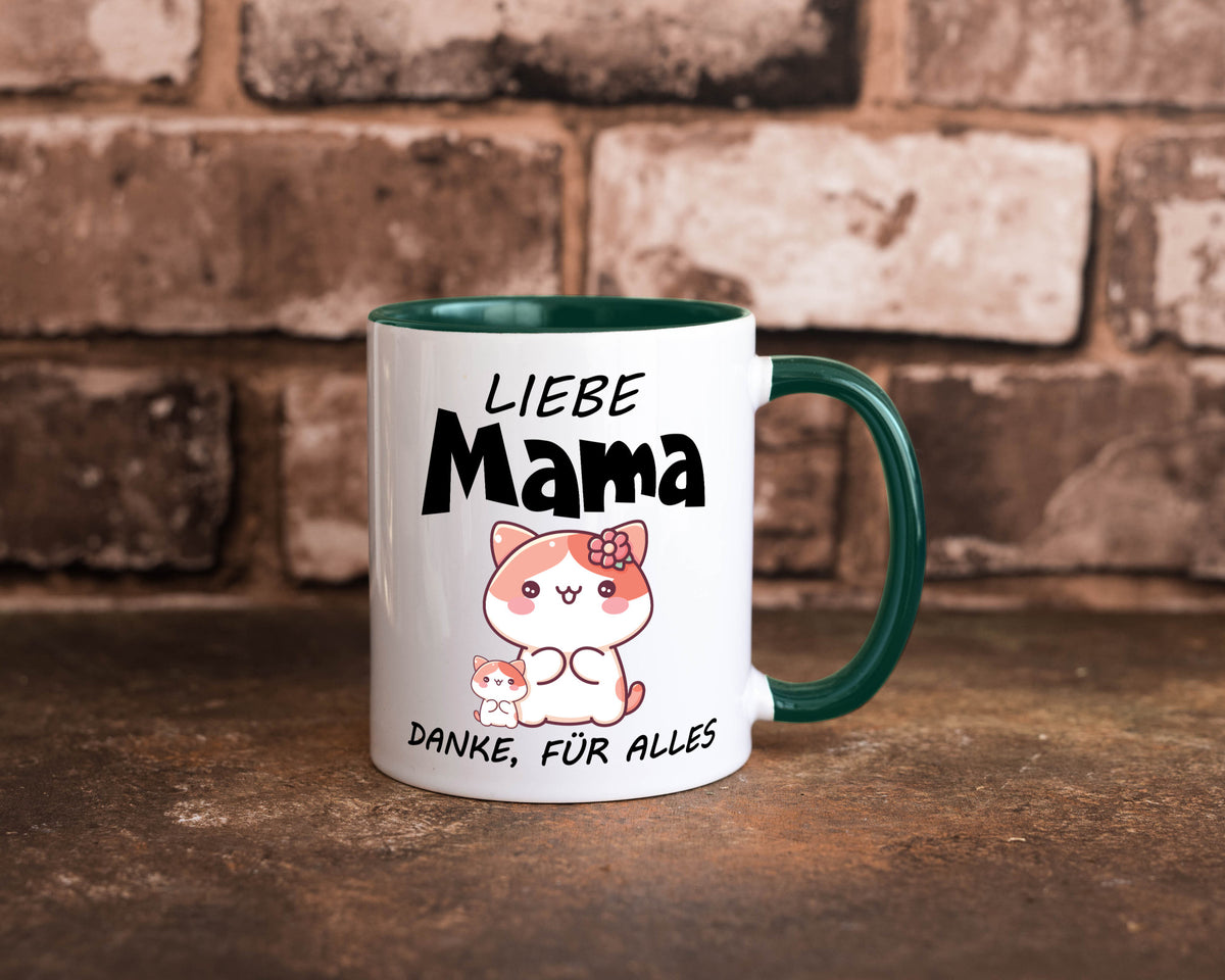 Liebe Mama Danke, für alles | Muttertag Beste Geschenk Familie Geschenkidee Tasse